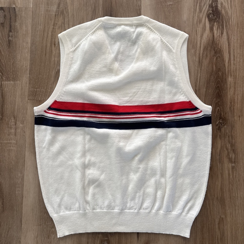 La Mode Active Sportswear Men's Sweater Best red And Blue Stripe Size Large - Picture 6 of 6